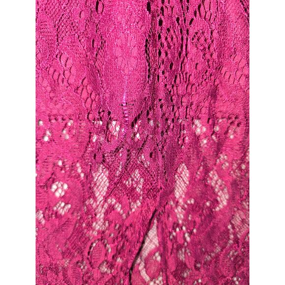 Lulus Maroon Lace Holiday Body Con Dress Size S - Picture 8 of 14